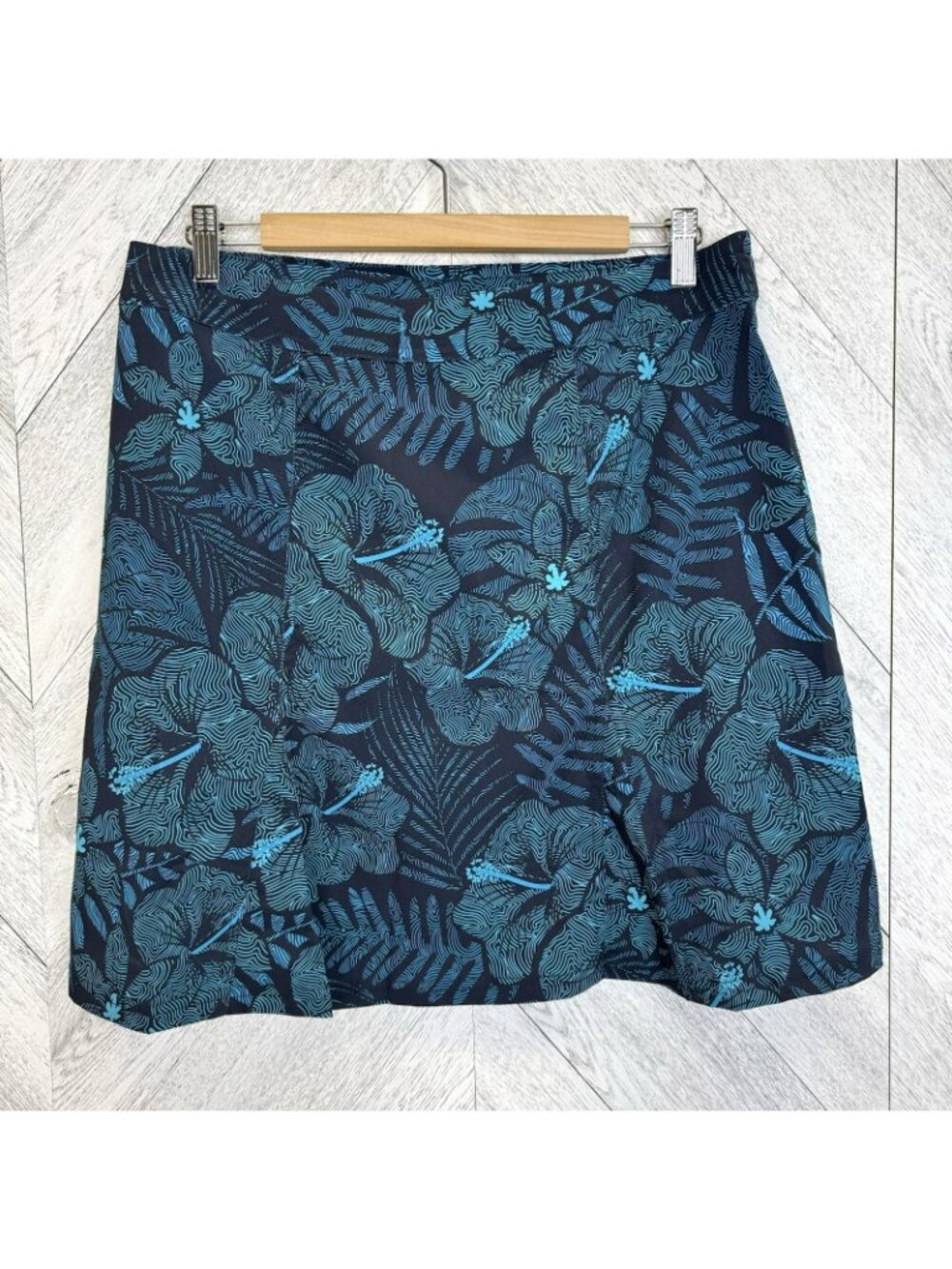 RipSkirt Hawaii Wrap Skirt Womens Size Large Maui Moonlight Blue Floral - Picture 2 of 4